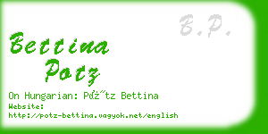 bettina potz business card